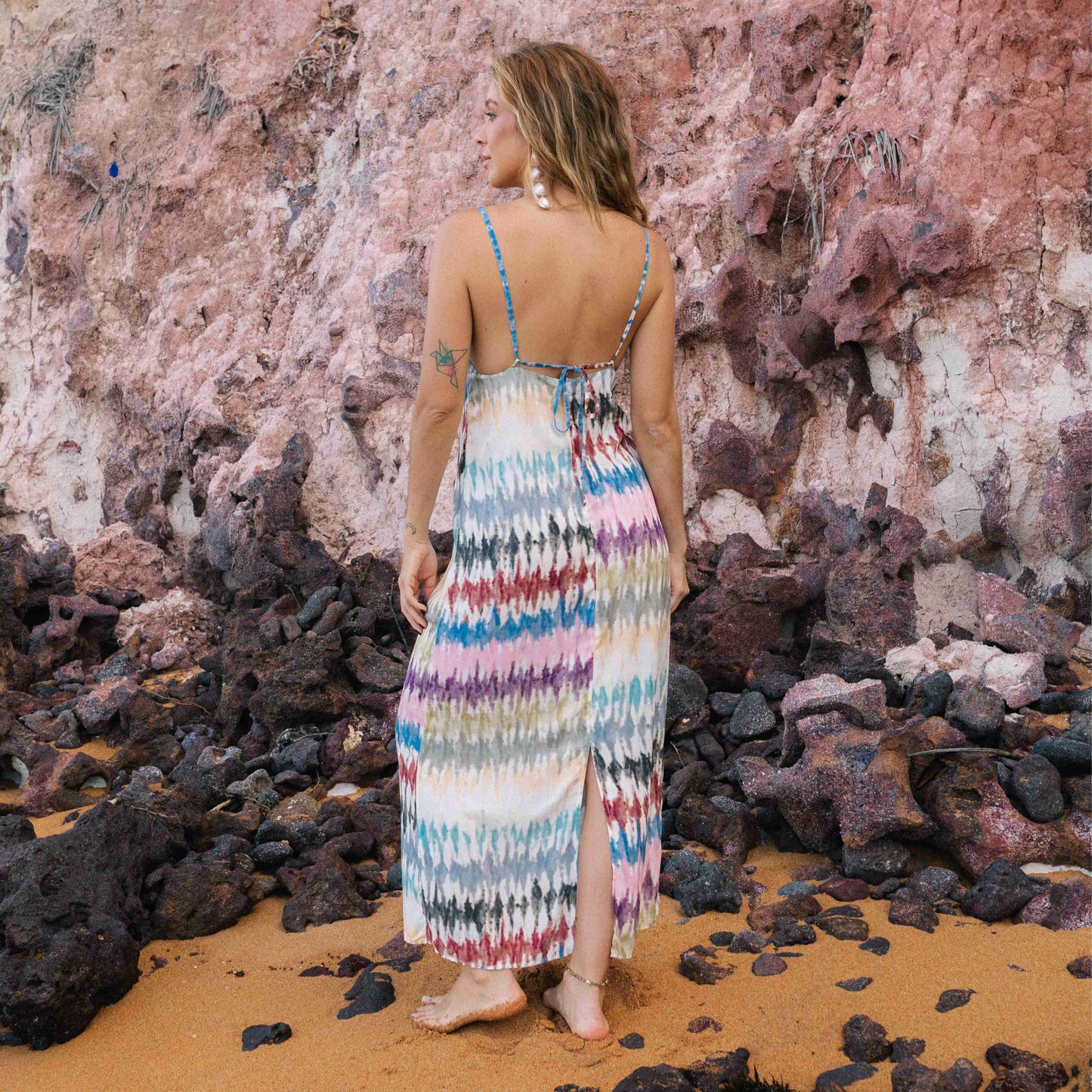 Vestido Midi Estampado Stella